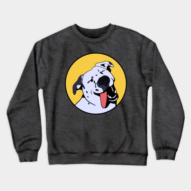 Gleeful Dog - Funny Animal Design Crewneck Sweatshirt by Animals in Design